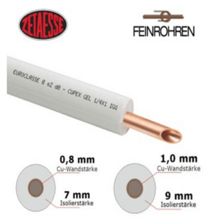 Kupferleitung Mono 1/4", 3/8", 1/2", 5/8"