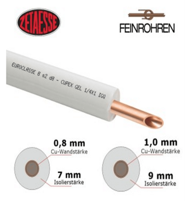 Kupferleitung Mono 1/4", 3/8", 1/2", 5/8"