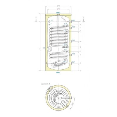 Warmwasserspeicher 2 Doppelwendel-Wärmetauscher 300L_500L – Bild 2