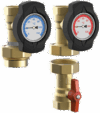 Pumpenabsperrset 1" COSMO 2.0 DN25 inkl. Thermometer u. Schwerlastbremse