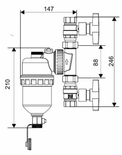 Heizungsfilter Aqua Heating Magnet-Schlammfilter – Bild 2